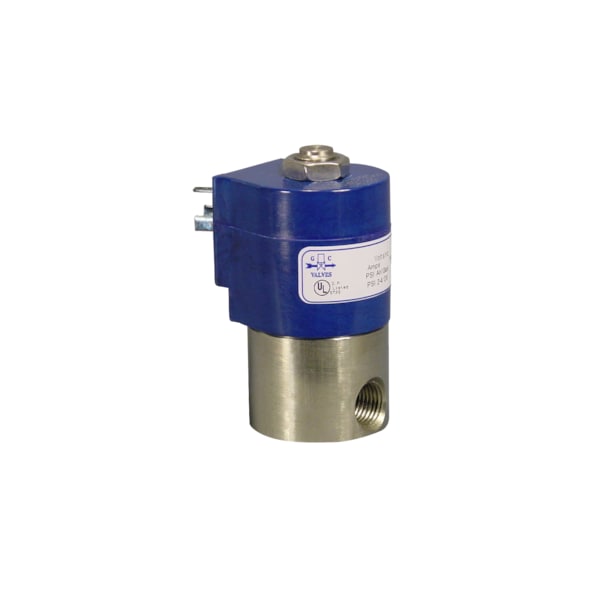 Solenoid Valve, 2-Way, 1/4 in Pipe Size, 120V/60V, 110V/50V, Direct Acting, Stainless Steel